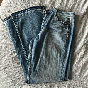 High rise boot cut jeans